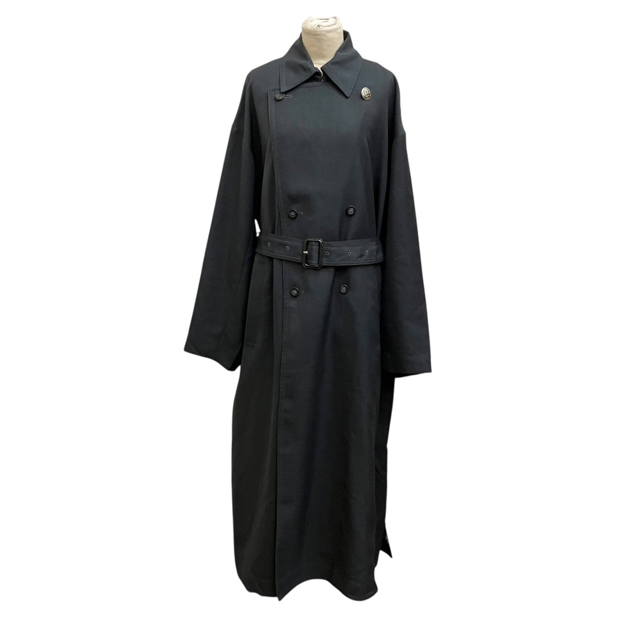 AMERI 黒ロングトレンチコート 美品S AMERI(アメリ) MY DEAR REVERSIBLE TRENCH COATトレンチコート