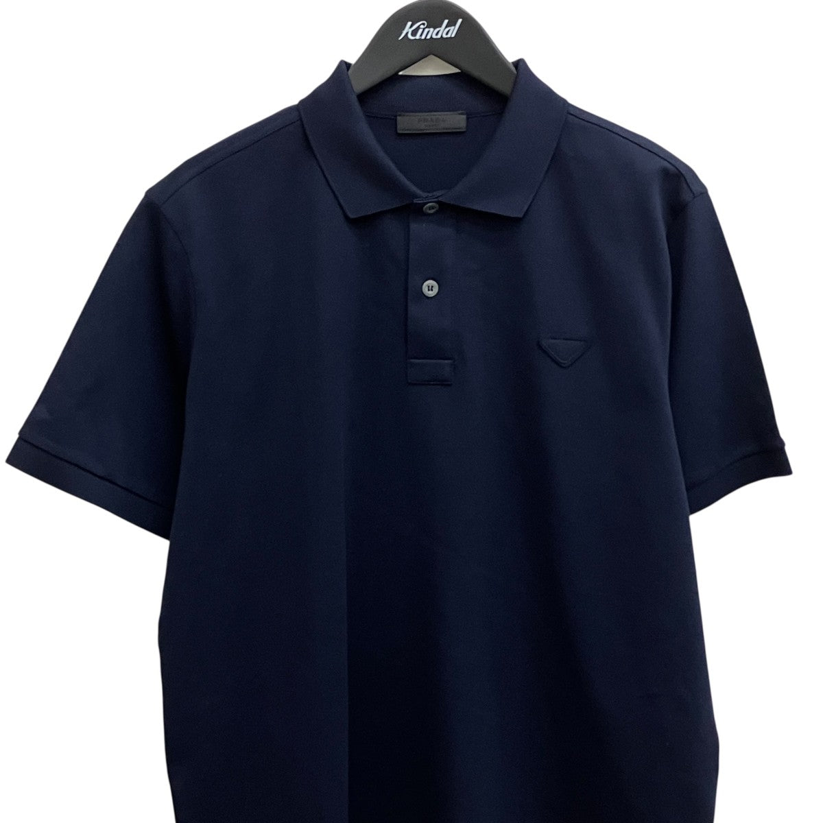 PRADA ブルーポロシャツ PRADA(プラダ) ピケポロシャツUJN444 SWE0 XGS UJN444 SWE0 XGS