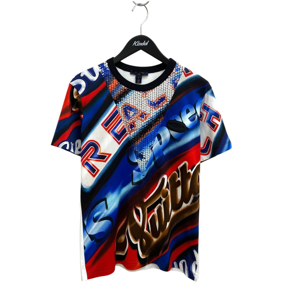 LOUIS VUITTON グラフィックプリント ステートメントTシャツ半袖カットソーRW211B EJ7 FKTB98 古着・中古-1枚目のアイテム画像