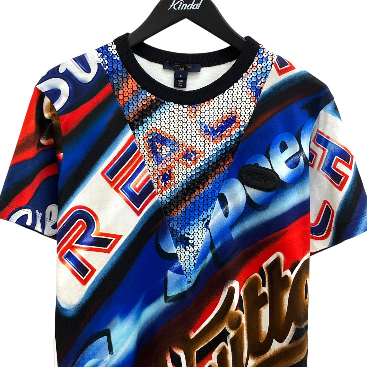 LOUIS VUITTON グラフィックプリント ステートメントTシャツ半袖カットソーRW211B EJ7 FKTB98 古着・中古-3枚目のアイテム画像