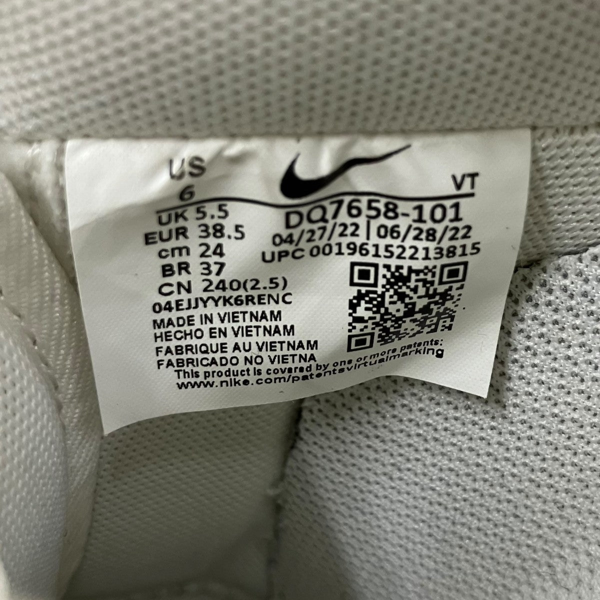NIKE Air Force 1 Low 40th AnniversaryスニーカーDQ7658-101 古着・中古-10枚目のアイテム画像