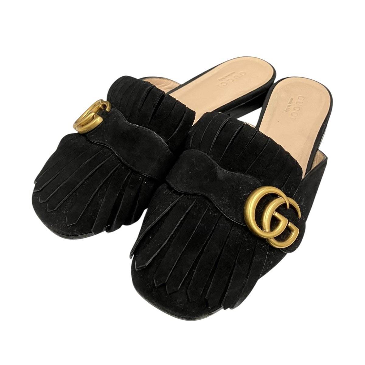 GUCCI GGマーモント スエードローファーミュール 古着・中古-1枚目のアイテム画像