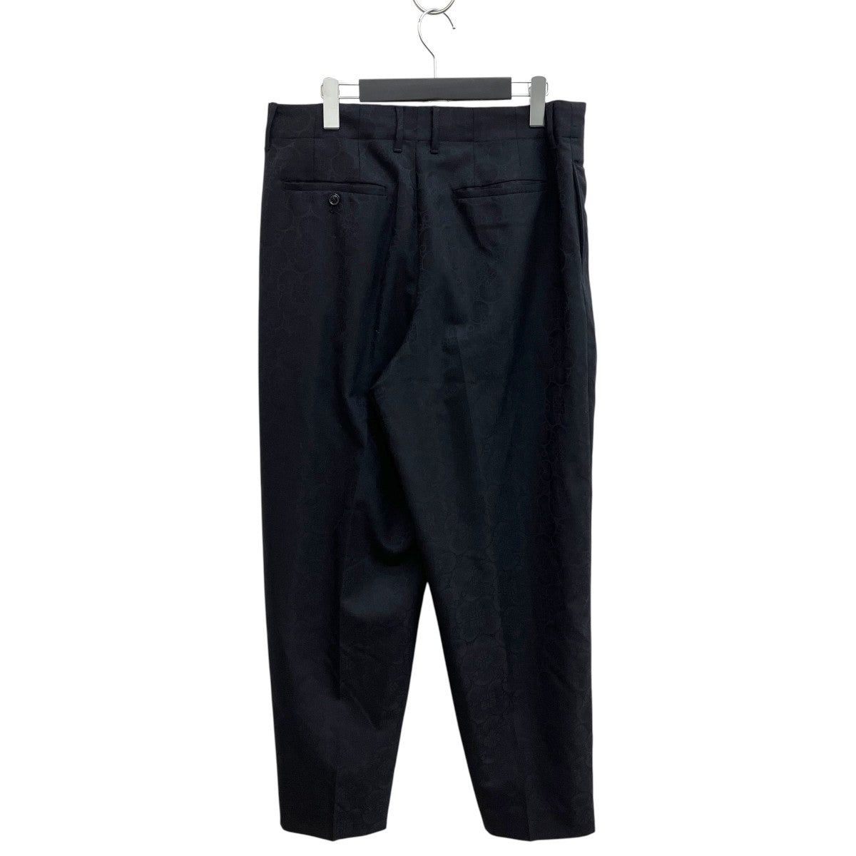 NONNOTTE African Super120’ Flower Jacquard 2-Tuck Wide Tapered TrousersスラックスN-25S-028 古着・中古-2枚目のアイテム画像