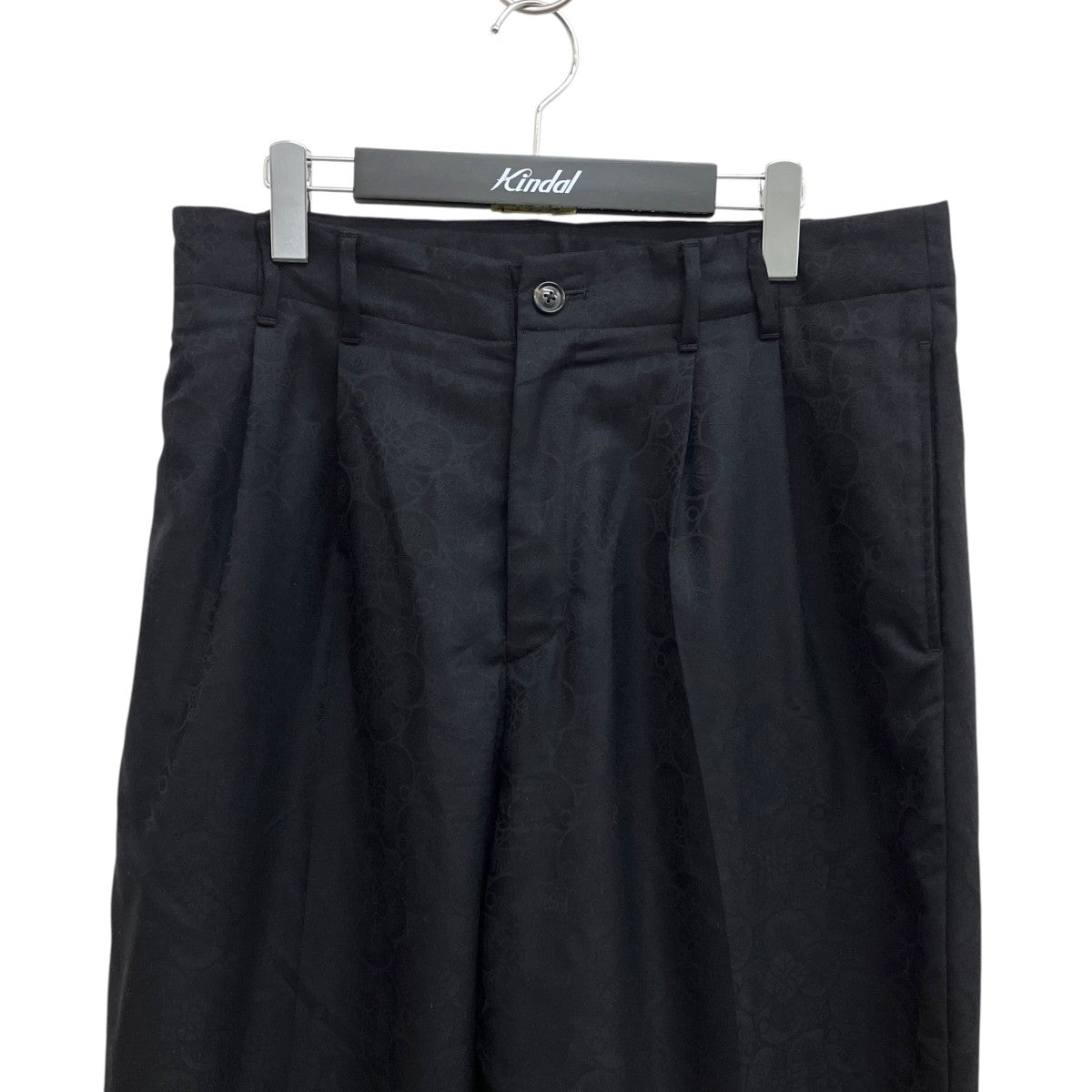 NONNOTTE African Super120’ Flower Jacquard 2-Tuck Wide Tapered TrousersスラックスN-25S-028 古着・中古-3枚目のアイテム画像