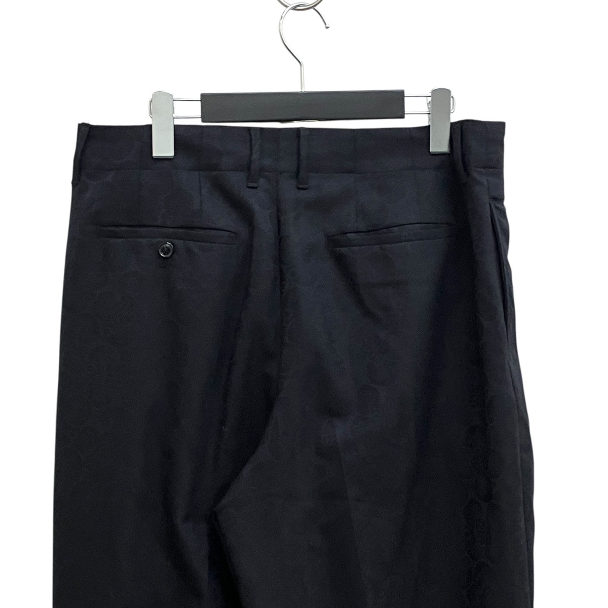 NONNOTTE African Super120’ Flower Jacquard 2-Tuck Wide Tapered TrousersスラックスN-25S-028 古着・中古-4枚目のアイテム画像