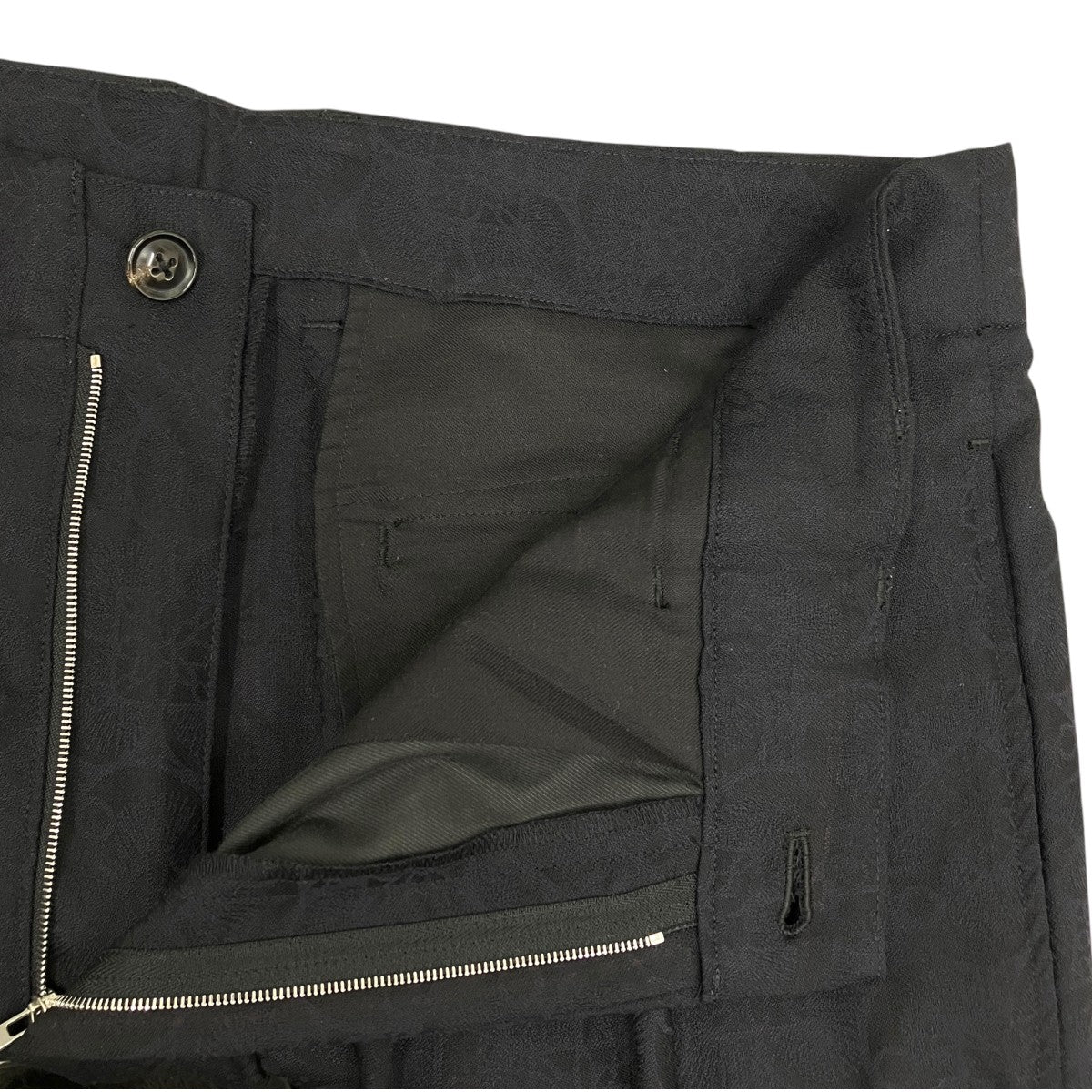 NONNOTTE African Super120’ Flower Jacquard 2-Tuck Wide Tapered TrousersスラックスN-25S-028 古着・中古-5枚目のアイテム画像