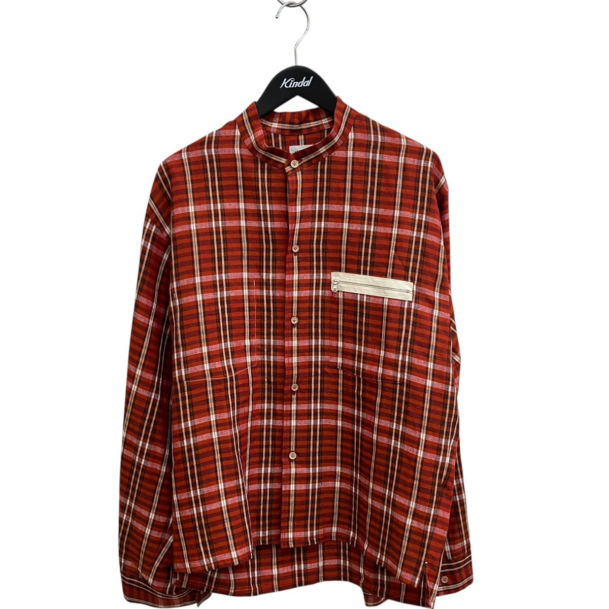 SUNSEA SAFILIN FRENCH LINEN BOMBER SHIRTチェックシャツSUNSEA3113 古着・中古-1枚目のアイテム画像