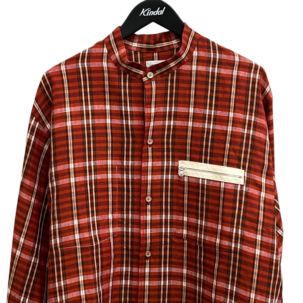 SUNSEA SAFILIN FRENCH LINEN BOMBER SHIRTチェックシャツSUNSEA3113 古着・中古-3枚目のアイテム画像