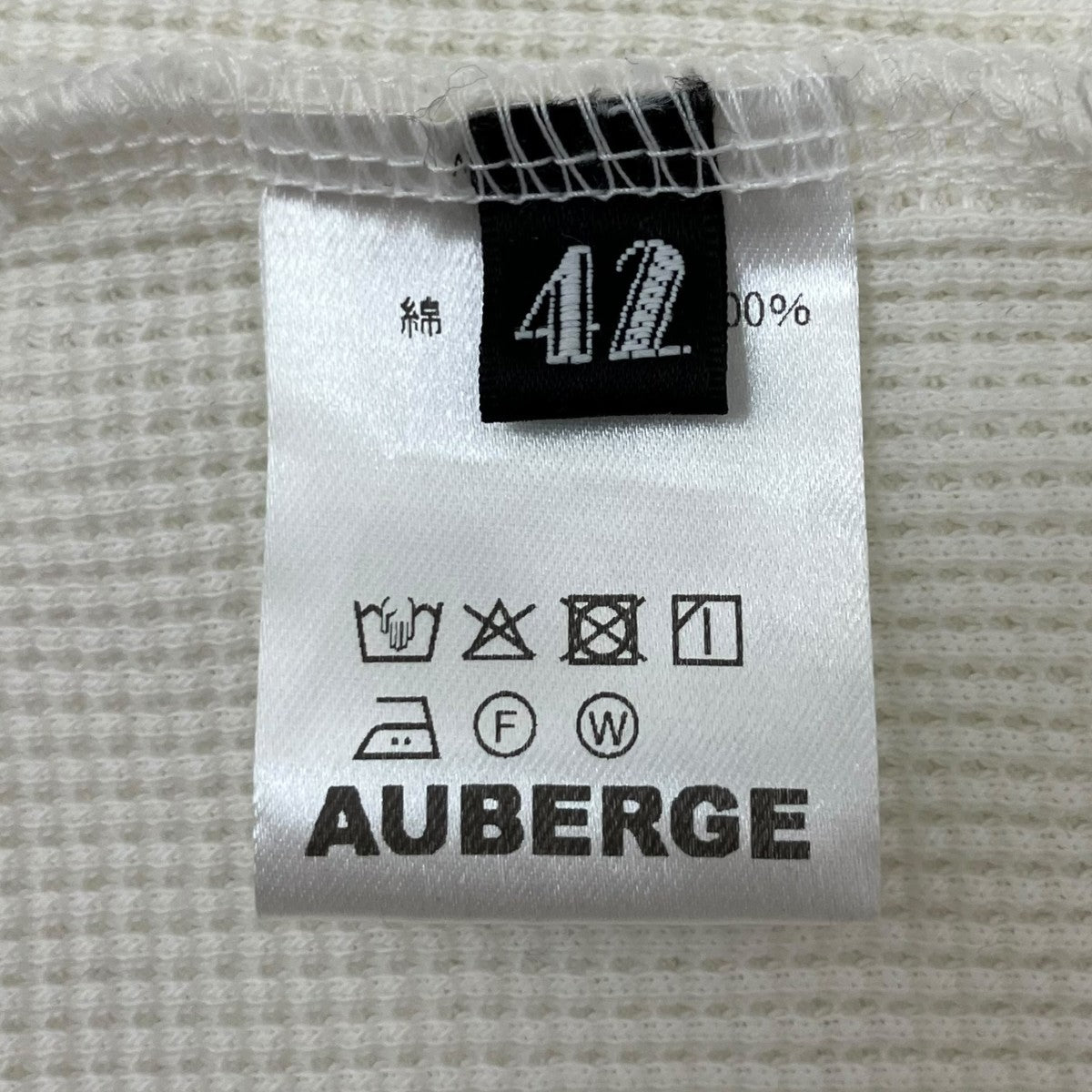 AUBERGE(オーベルジュ) KIRBYサーマルカットソー ホワイト サイズ 42
