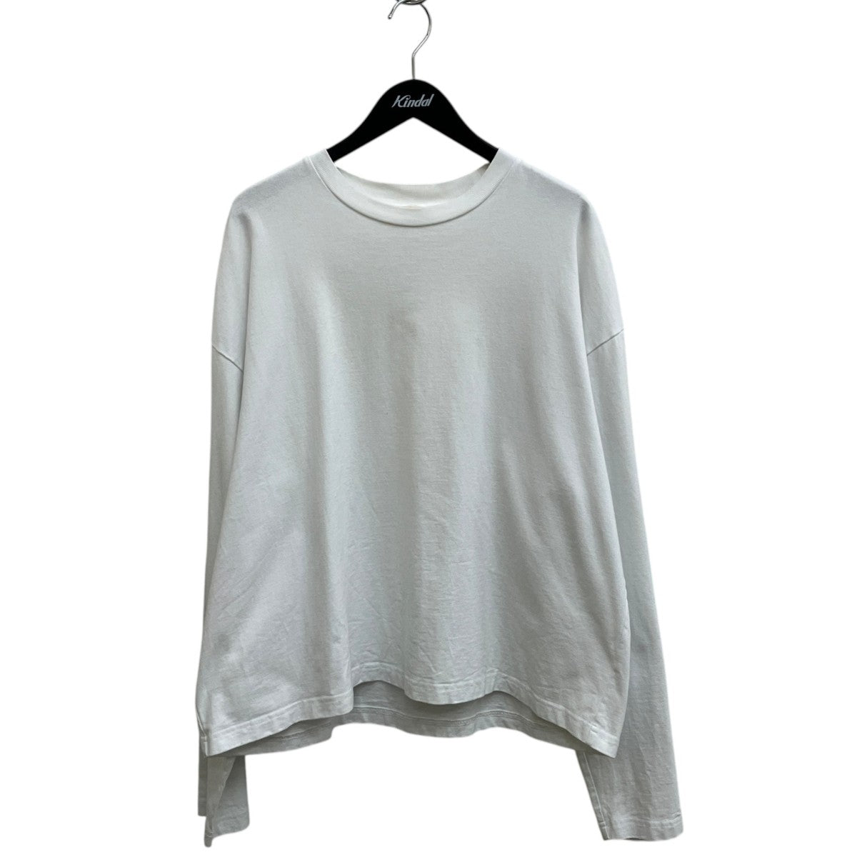 WHITE ORGANIC COTTON OVERSIZED T-SHIRT長袖カットソーHUMU0325X0