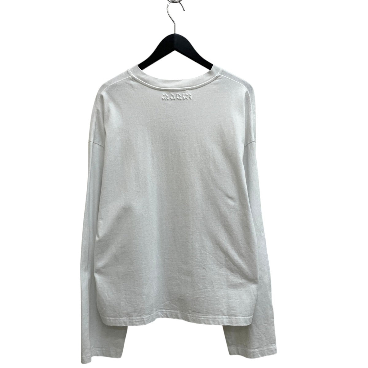 WHITE ORGANIC COTTON OVERSIZED T-SHIRT長袖カットソーHUMU0325X0