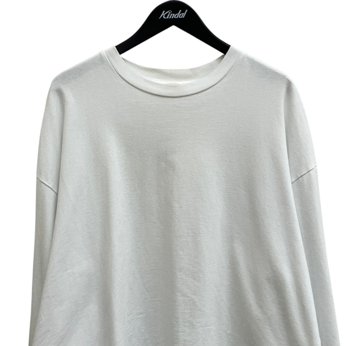 WHITE ORGANIC COTTON OVERSIZED T-SHIRT長袖カットソーHUMU0325X0