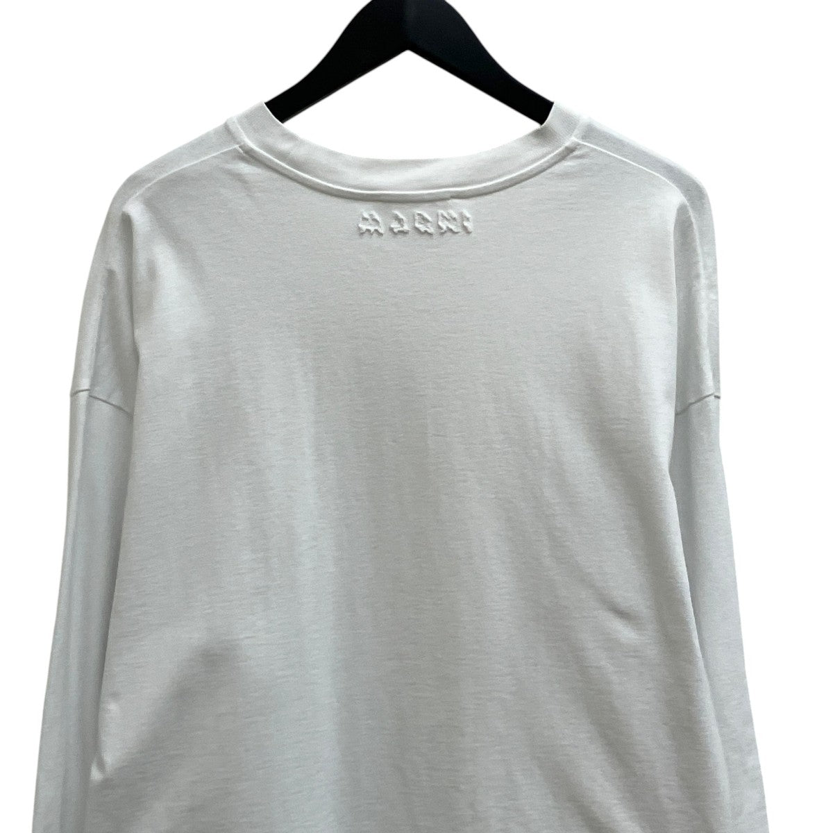 WHITE ORGANIC COTTON OVERSIZED T-SHIRT長袖カットソーHUMU0325X0