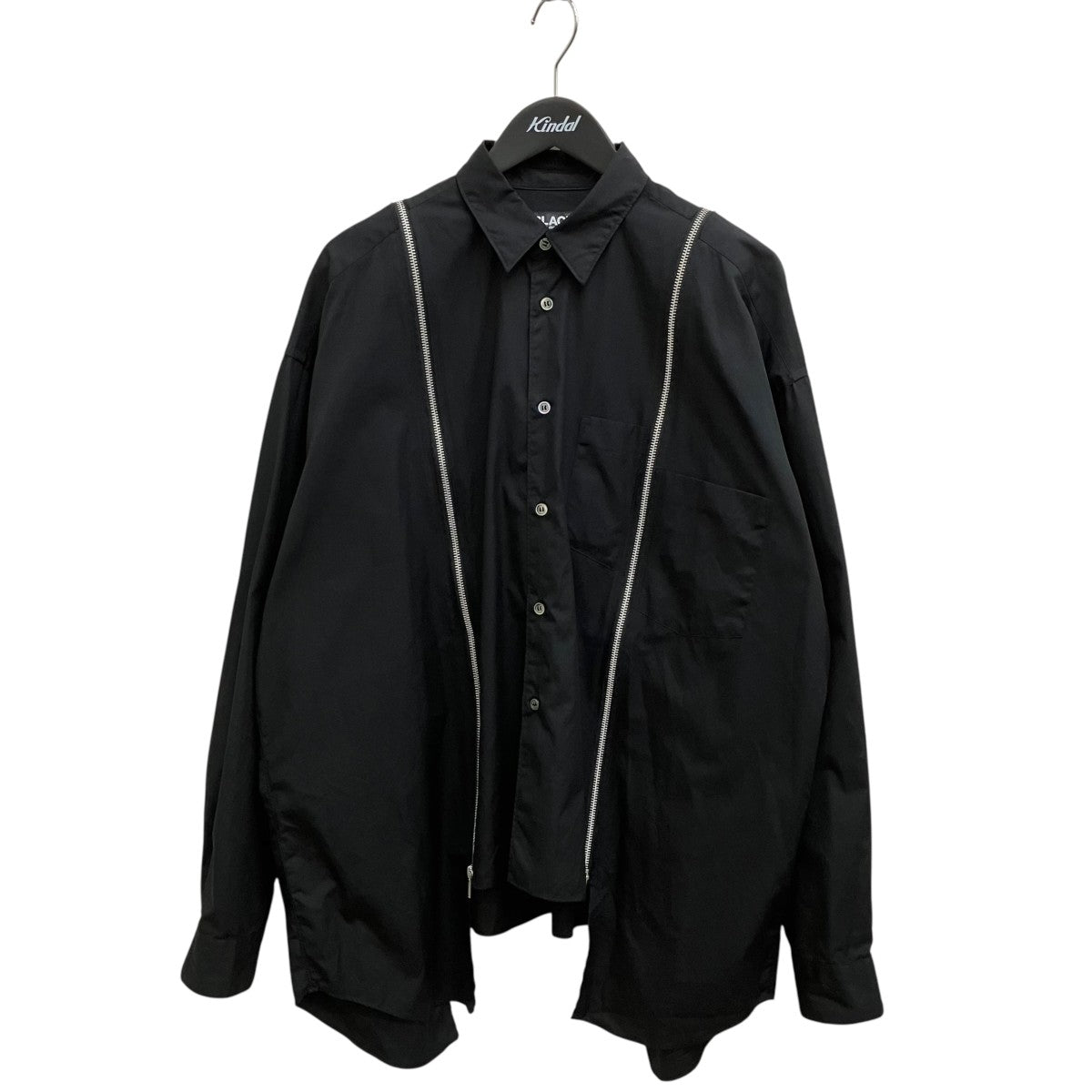 BLACK COMME des GARCONS Zip-Off Panel Shirt長袖シャツ1N-B004 古着・中古-1枚目のアイテム画像