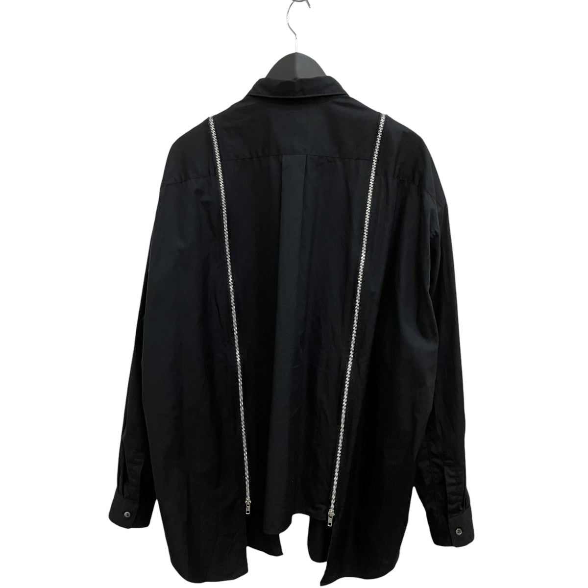 BLACK COMME des GARCONS Zip-Off Panel Shirt長袖シャツ1N-B004 古着・中古-2枚目のアイテム画像