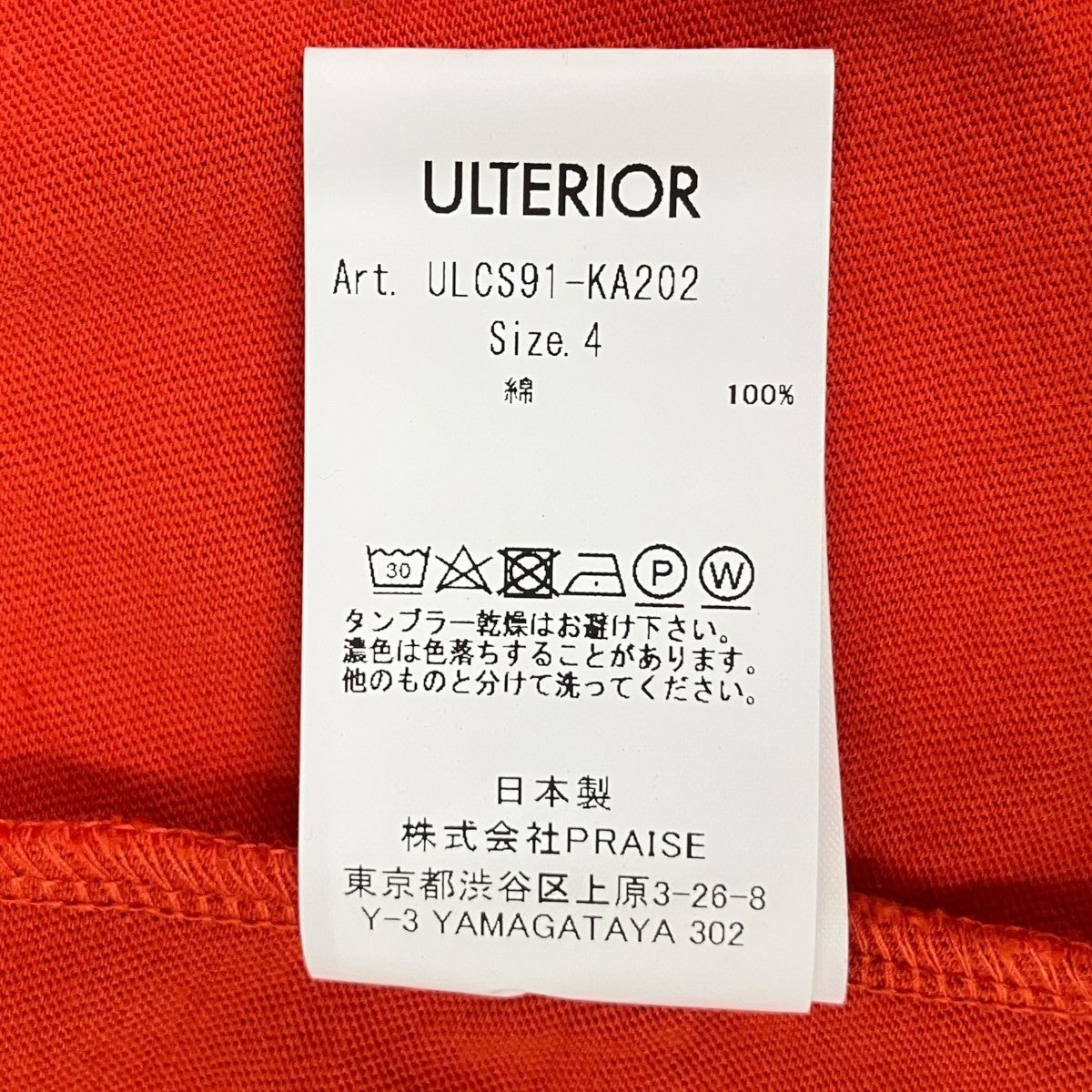 ULTERIOR TWISTED SOFT TENJIKU C O TEE半袖TシャツULCS91-KA202 古着・中古-5枚目のアイテム画像