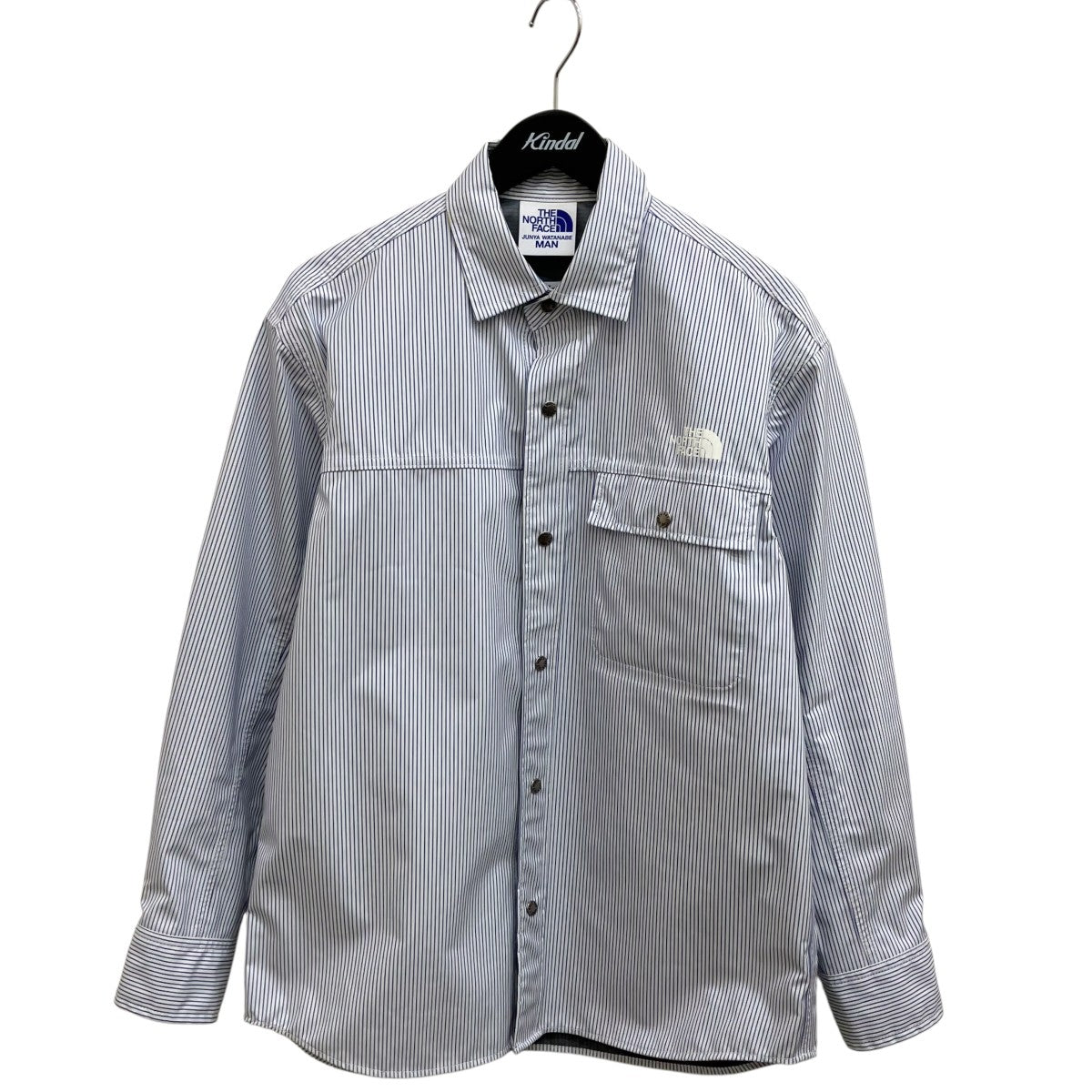 THE NORTH FACE×JUNYA WATANABE MAN ストライプ長袖シャツWI-B906-100 古着・中古-1枚目のアイテム画像