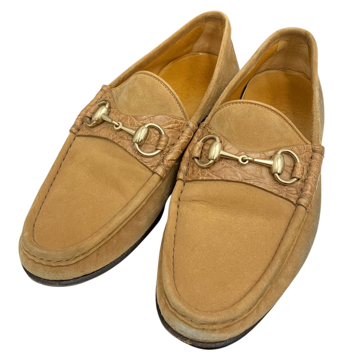 GUCCI スエード ホースビットローファー 155182 古着・中古-1枚目のアイテム画像
