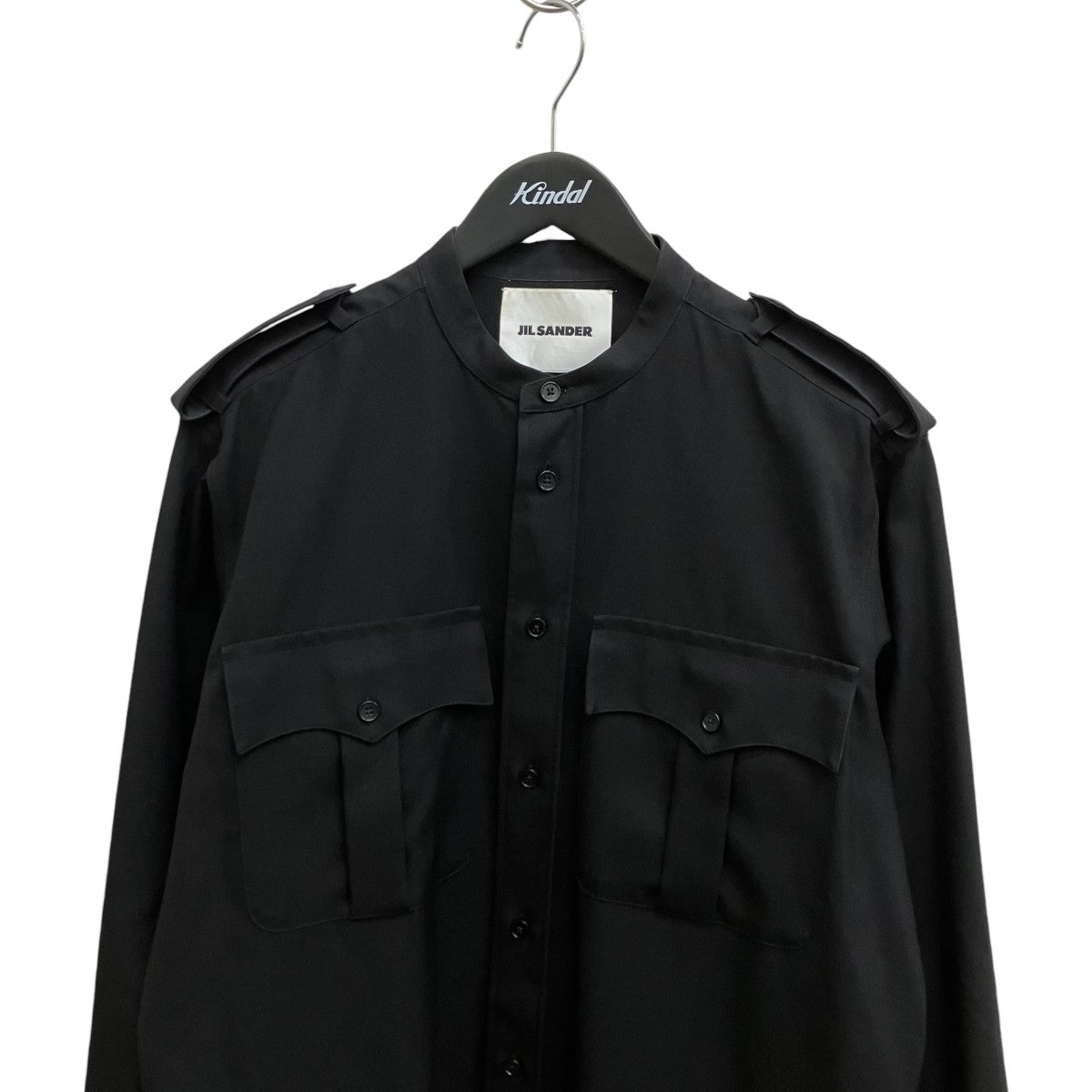 エポーレット付バンドカラーロングシャツ JSMR741937