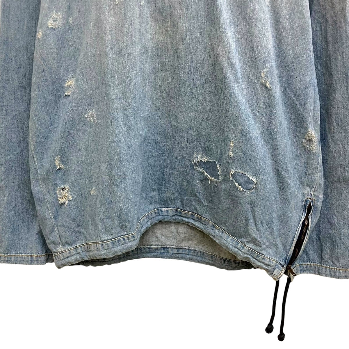 Saint Laurent Paris 19SS デストロイデニムフーディ 551378 古着・中古-4枚目のアイテム画像