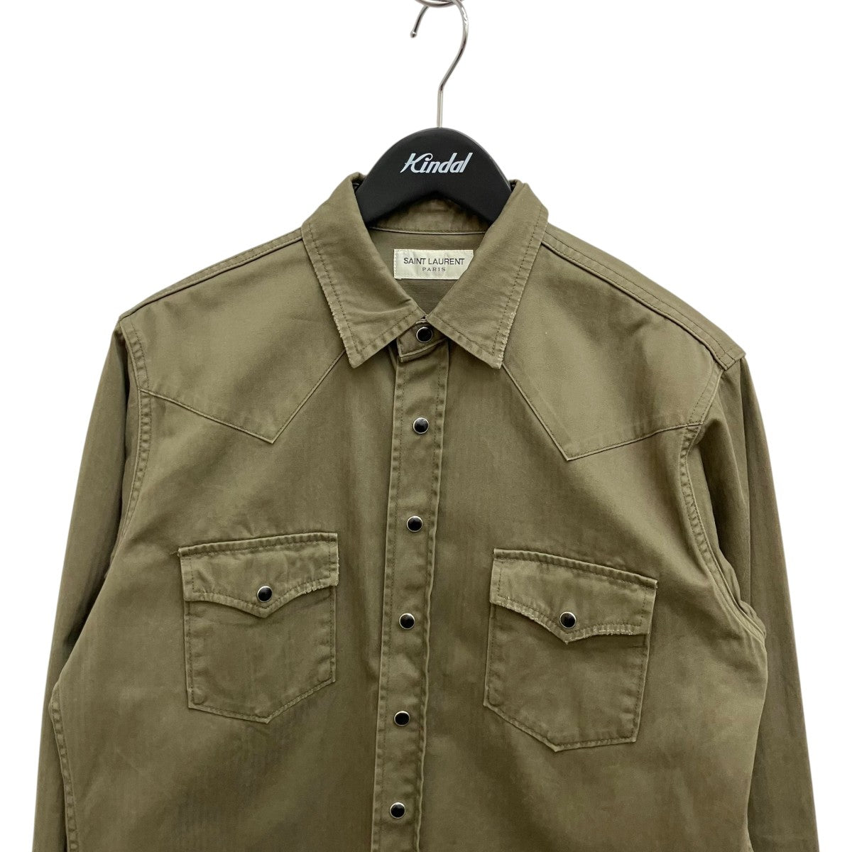 Saint Laurent Paris ダメージ加工 ウエスタンシャツ長袖シャツ629966 古着・中古-3枚目のアイテム画像
