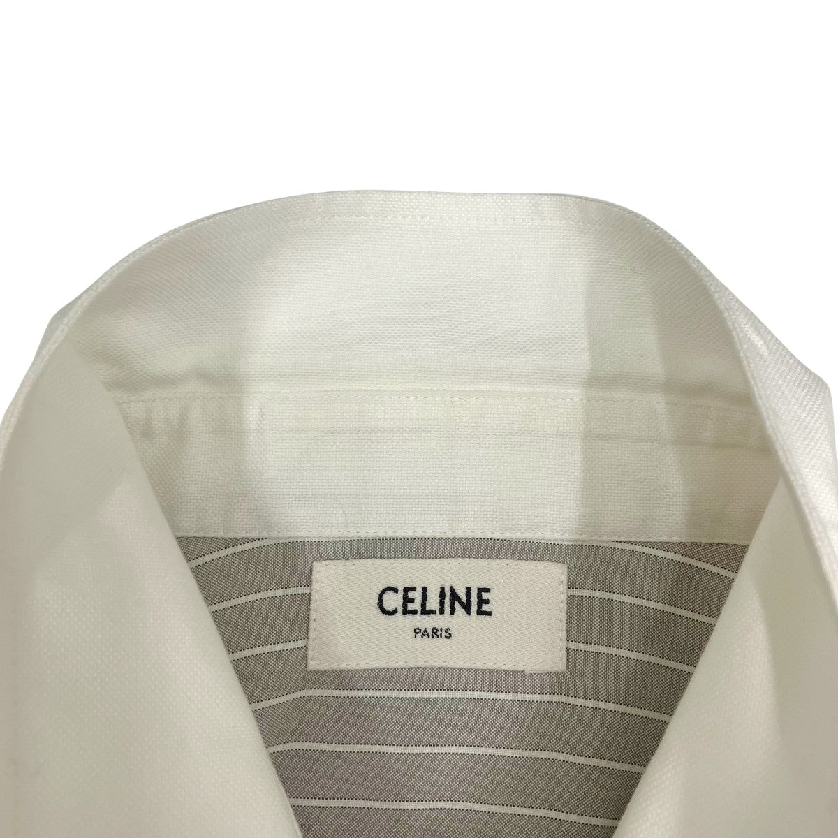CELINE loose carnaby shirt in striped silkストライプ長袖シャツ2C72A9488 古着・中古-6枚目のアイテム画像