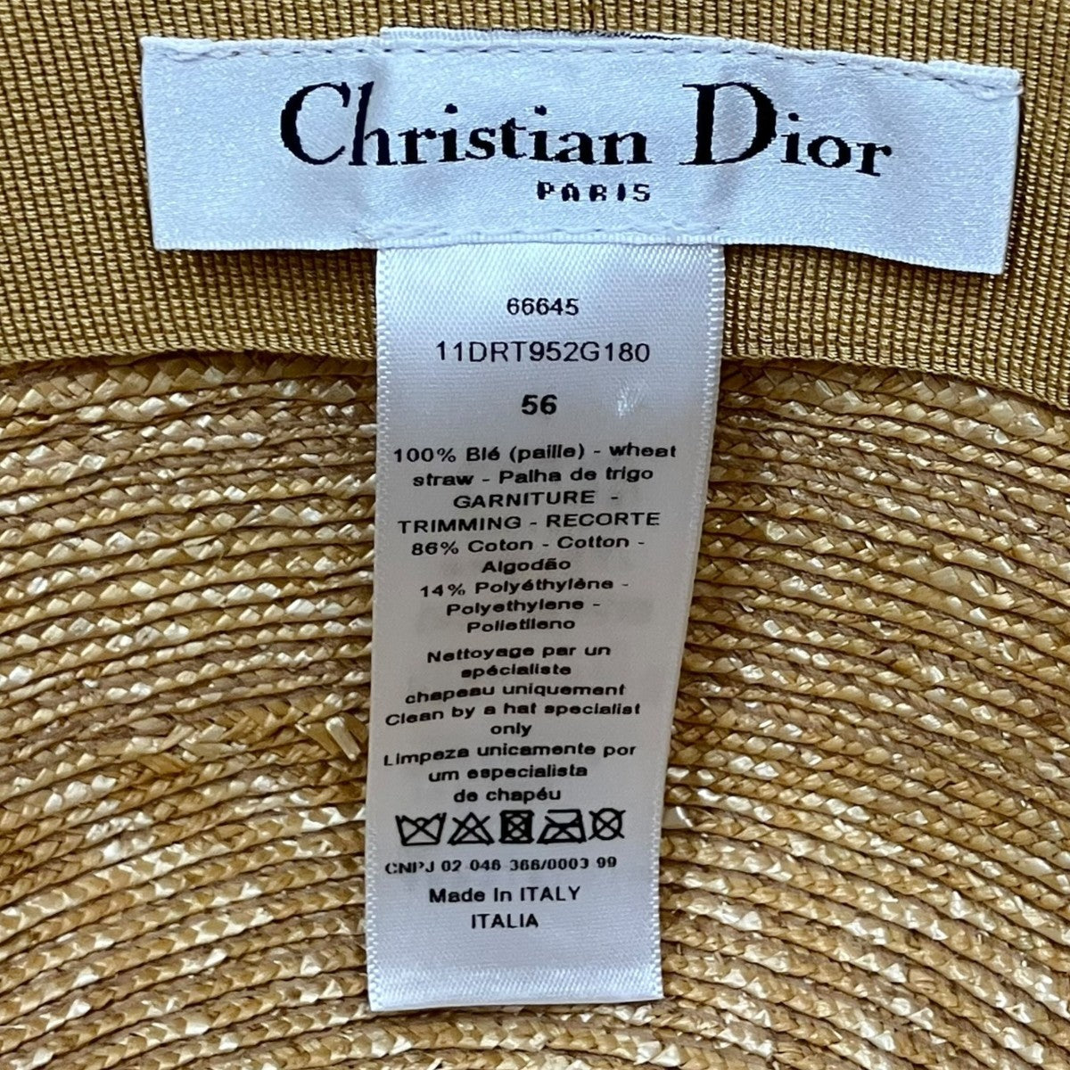 Christian Dior ディオリゾートハット 11DRT952G180 古着・中古-5枚目のアイテム画像