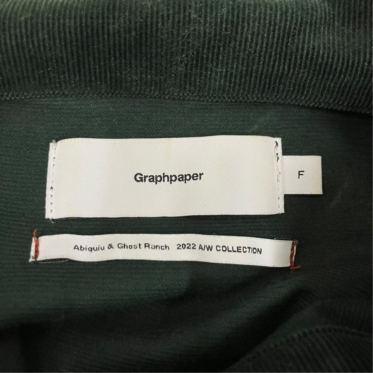 Graphpaper Suvin Corduroy Stand Collar長袖シャツGM223-50154 古着・中古-6枚目のアイテム画像