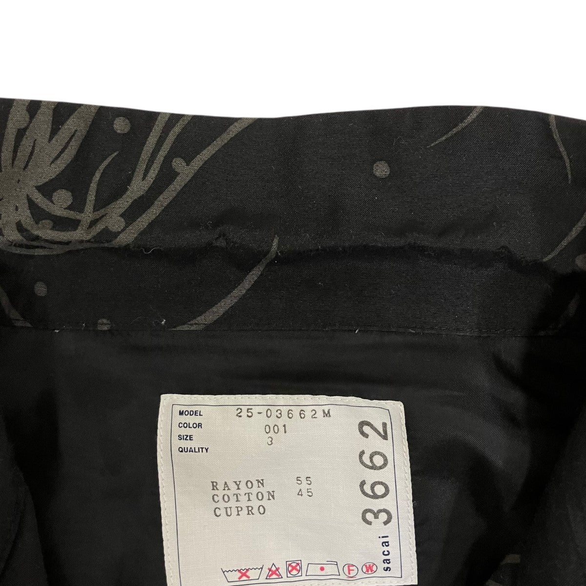 sacai Dot Flower Print半袖シャツ25-03662M 古着・中古-6枚目のアイテム画像