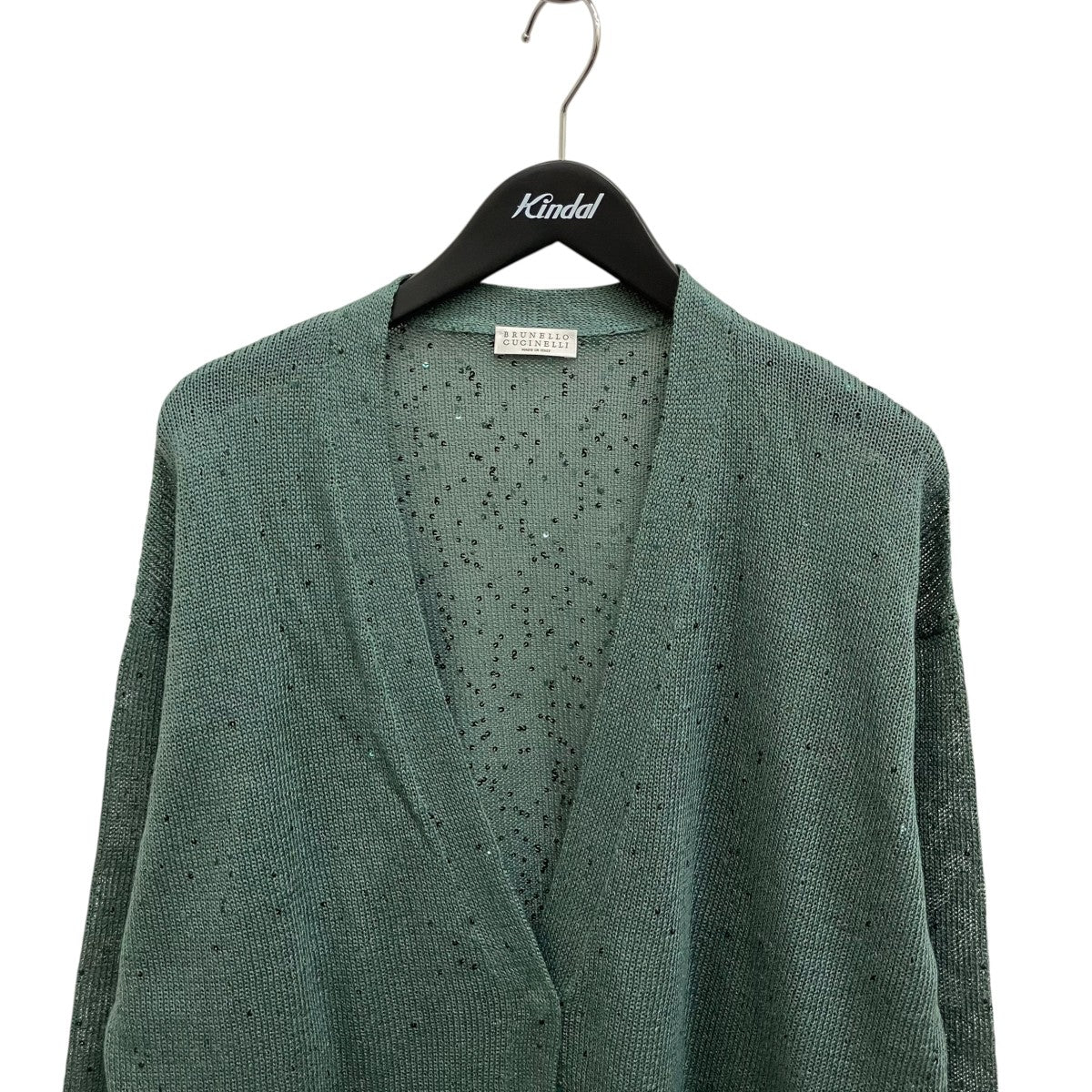 ブルネロクチネリ カシミヤ シルク スパンコール カーディガン BRUNELLO CUCINELLI(ブルネ・クチネリ) リネンシルク スパンコール