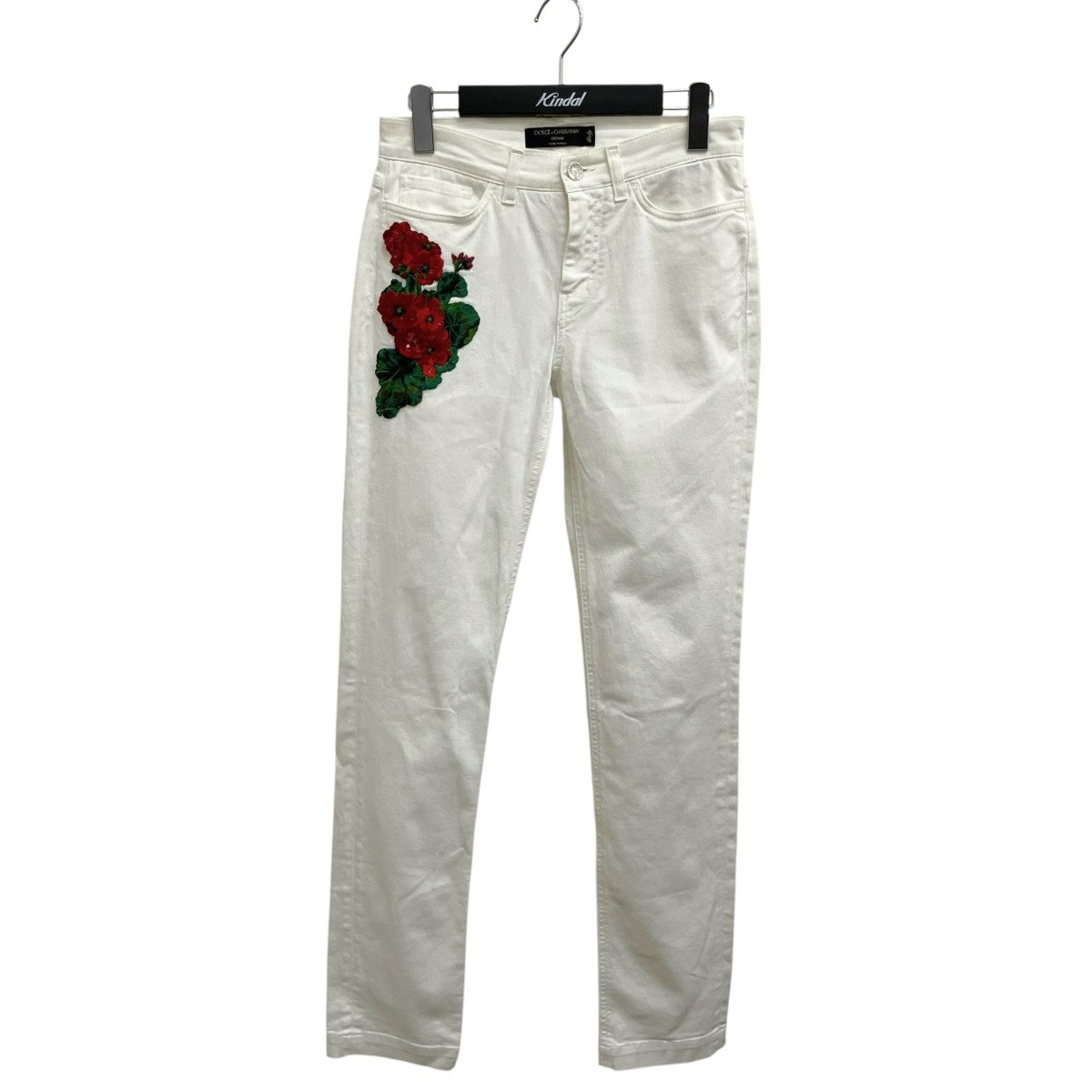 DOLCE ＆ GABBANA 薔薇刺繍 デニムパンツ FTAQ5Z 古着・中古-1枚目のアイテム画像