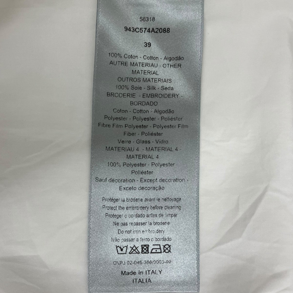 DIOR 長袖シャツ943C574A2088 古着・中古-5枚目のアイテム画像
