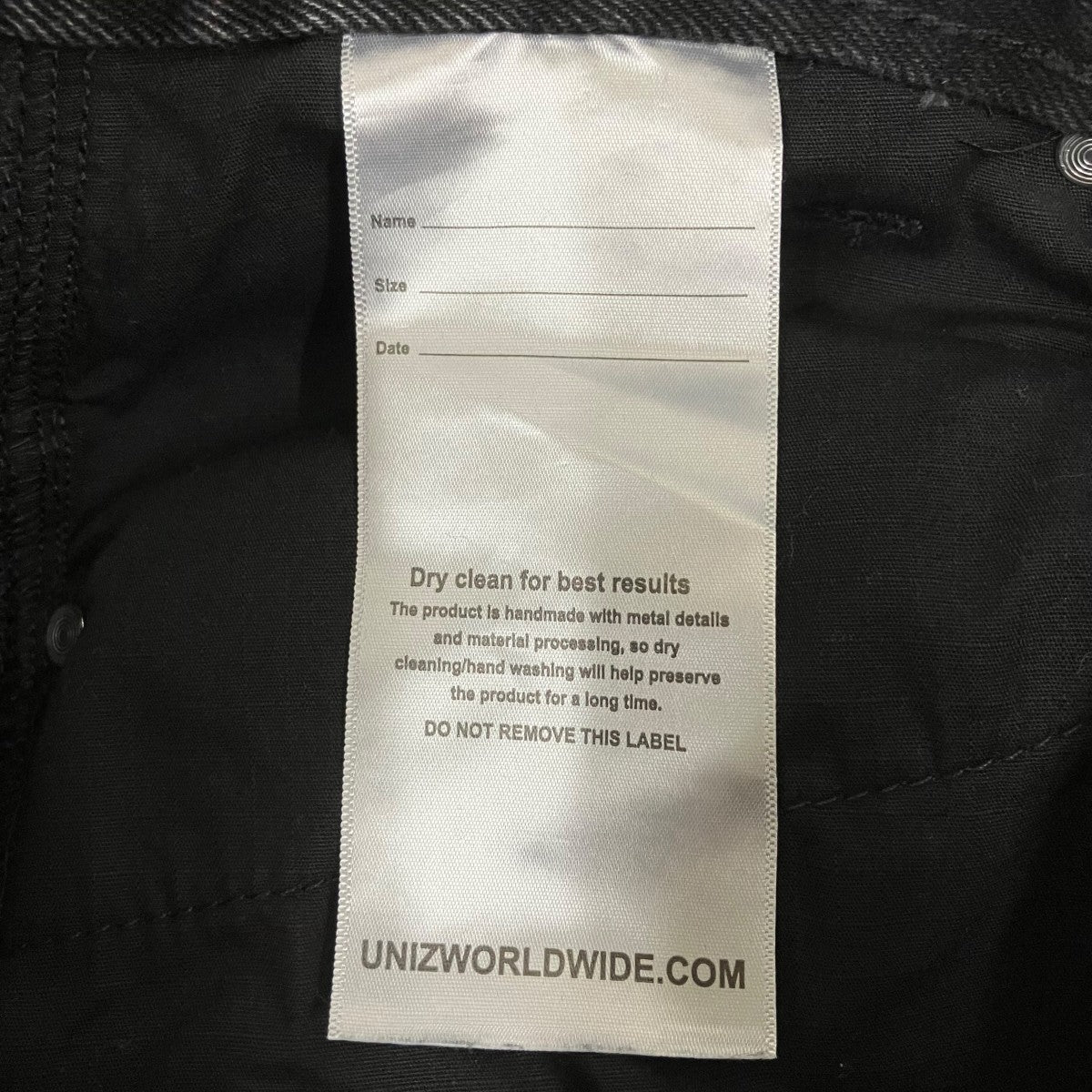 UNIZ BLACK MONSTER PANTSデニムパンツ 古着・中古-10枚目のアイテム画像