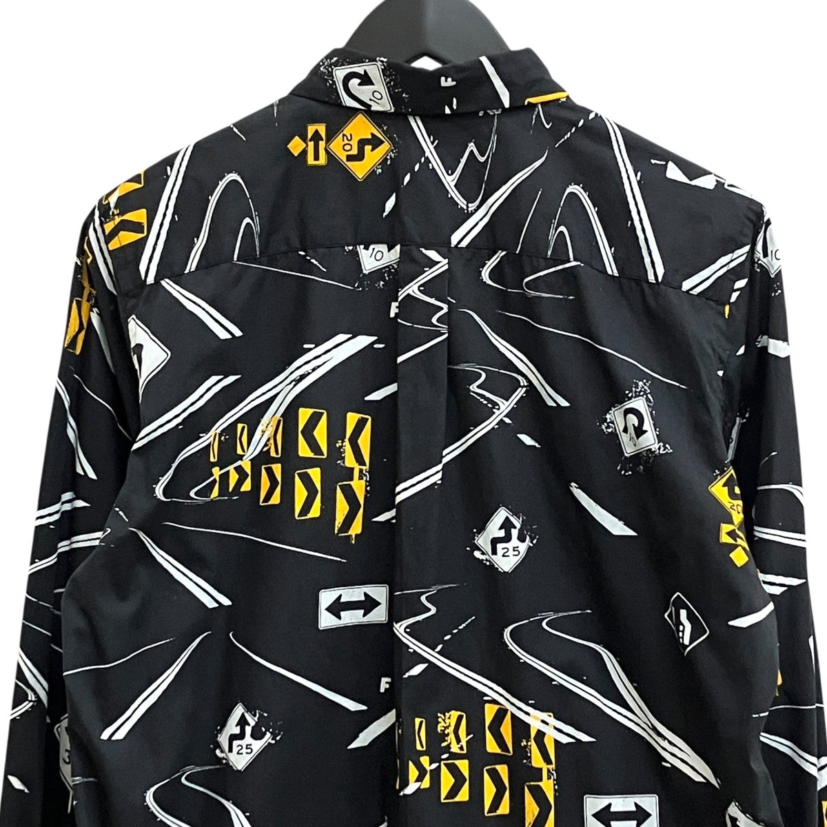 BLACK COMME des GARCONS 道路標識プリント長袖シャツ1E-B011 古着・中古-4枚目のアイテム画像
