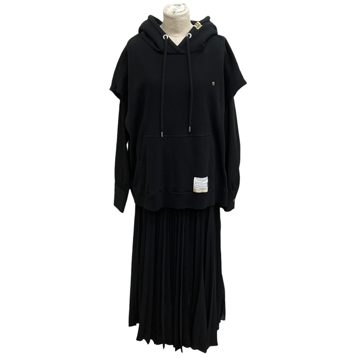 Maison MIHARA YASUHIRO Layered Hoodie DressパーカードッキングワンピースB08DR572 古着・中古-1枚目のアイテム画像