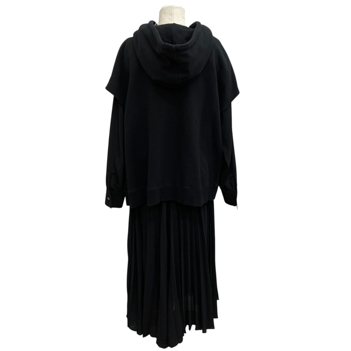 Maison MIHARA YASUHIRO Layered Hoodie DressパーカードッキングワンピースB08DR572 古着・中古-2枚目のアイテム画像