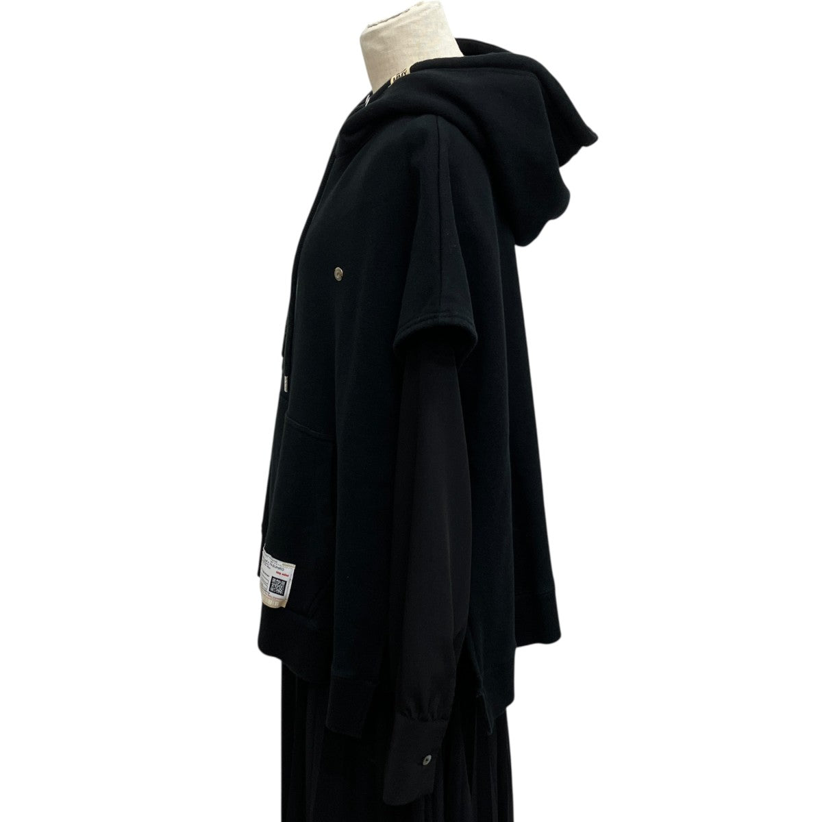 Maison MIHARA YASUHIRO Layered Hoodie DressパーカードッキングワンピースB08DR572 古着・中古-4枚目のアイテム画像