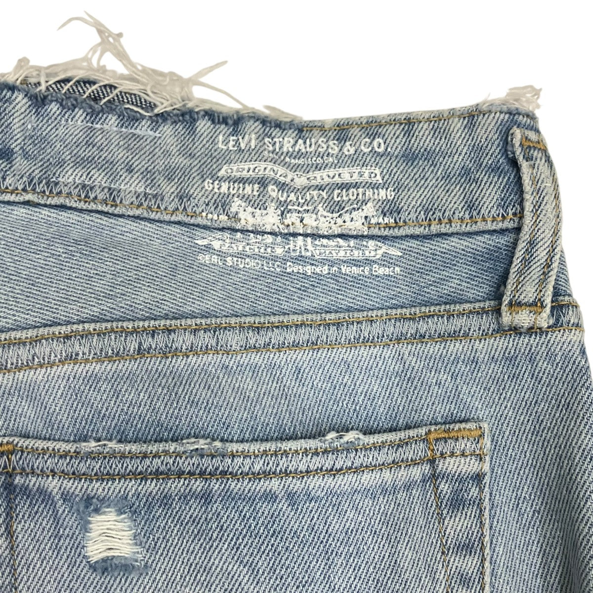 ERL×LEVI’S フレア ライトインディゴデニムパンツ 古着・中古-6枚目のアイテム画像