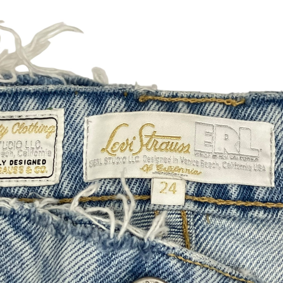 ERL×LEVI’S フレア ライトインディゴデニムパンツ 古着・中古-8枚目のアイテム画像