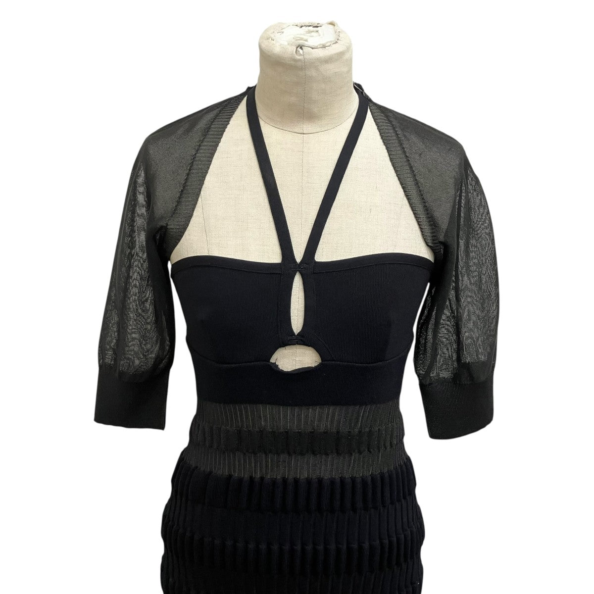 FETICO STRIPE KNIT DRESSニットドレスFTC232-0701 古着・中古-4枚目のアイテム画像