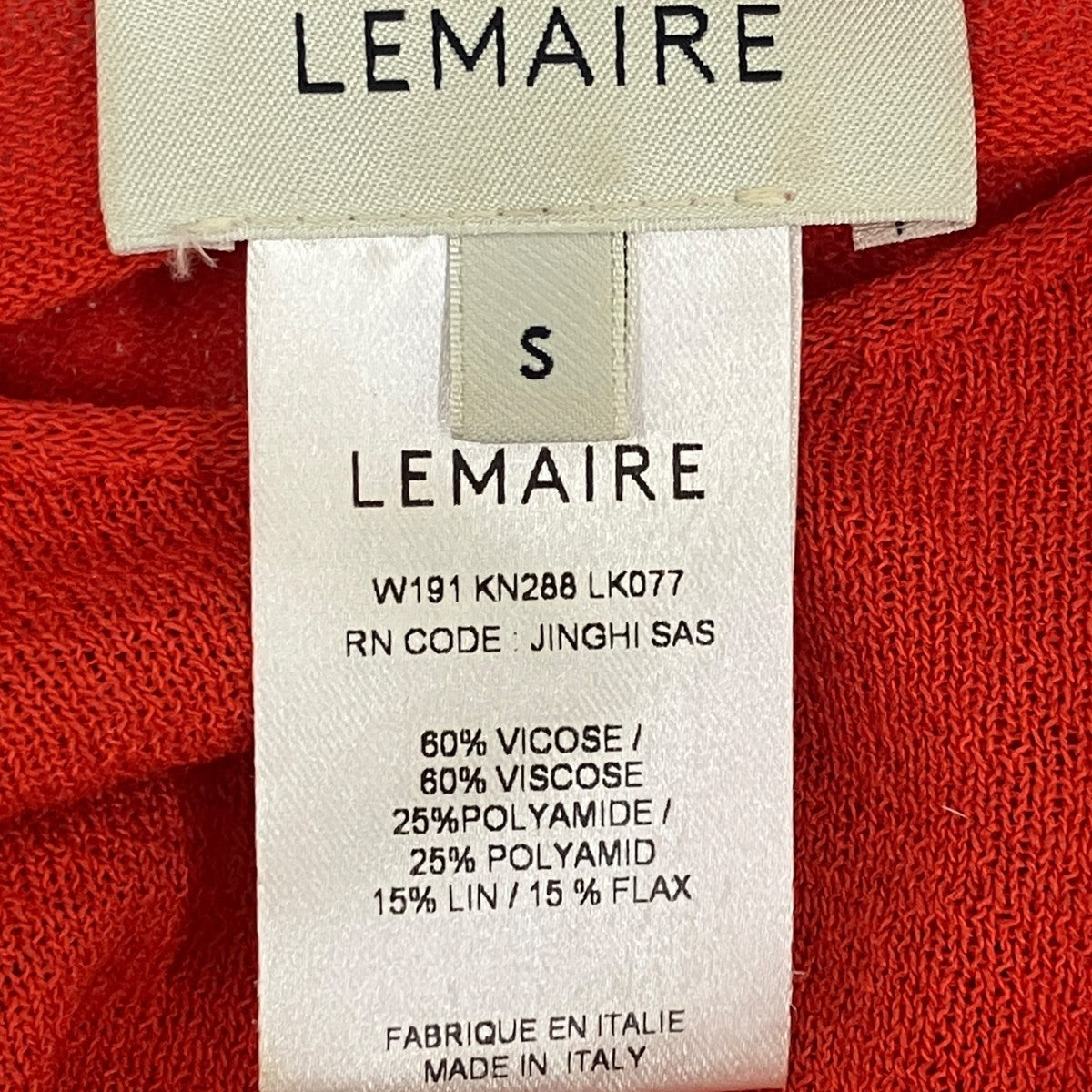 LEMAIRE 長袖カットソーW191 KN288 LK077 古着・中古-6枚目のアイテム画像