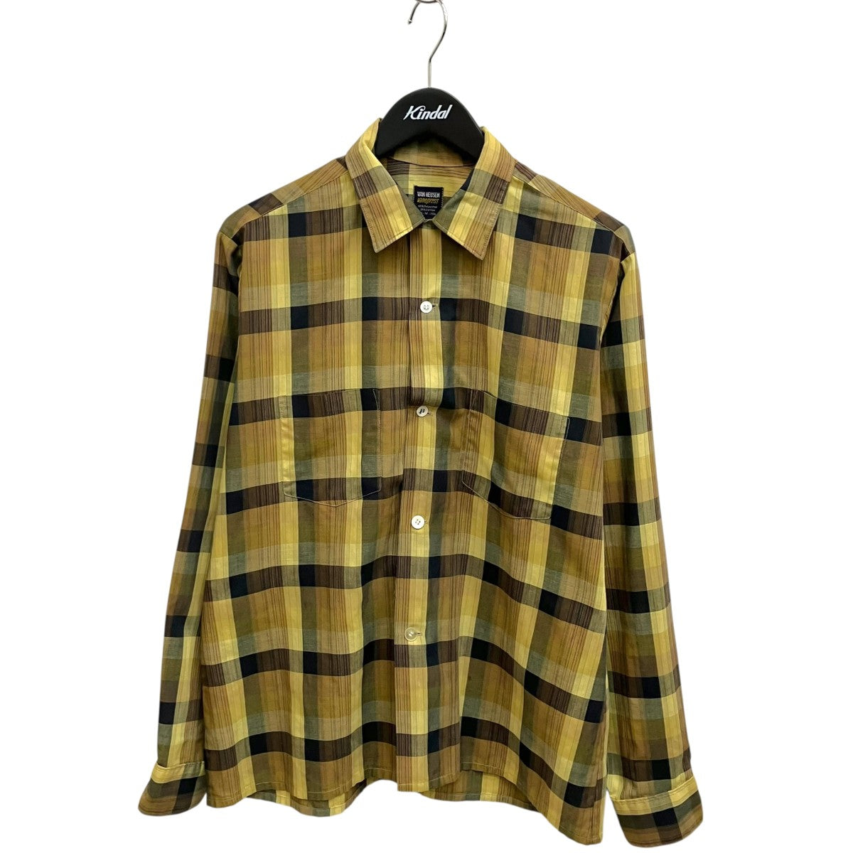 VAN HEUSEN 50S~60Sチェック長袖シャツ 古着・中古-1枚目のアイテム画像