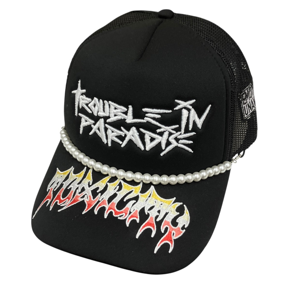 TOXICITY×DSMSD Trouble In Paradise Trucker Blackキャップ 古着・中古-1枚目のアイテム画像