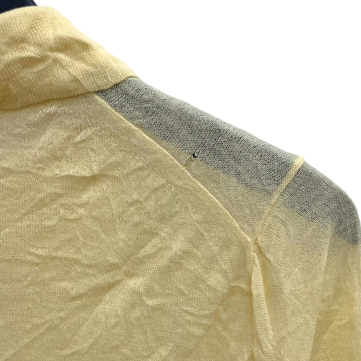 AURALEE WRINKLED WOOL POLYESTER HIGH GAUGE KNIT POLO半袖ポロシャツA25SP03MS 古着・中古-4枚目のアイテム画像