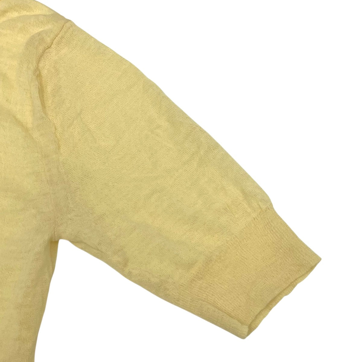AURALEE WRINKLED WOOL POLYESTER HIGH GAUGE KNIT POLO半袖ポロシャツA25SP03MS 古着・中古-5枚目のアイテム画像