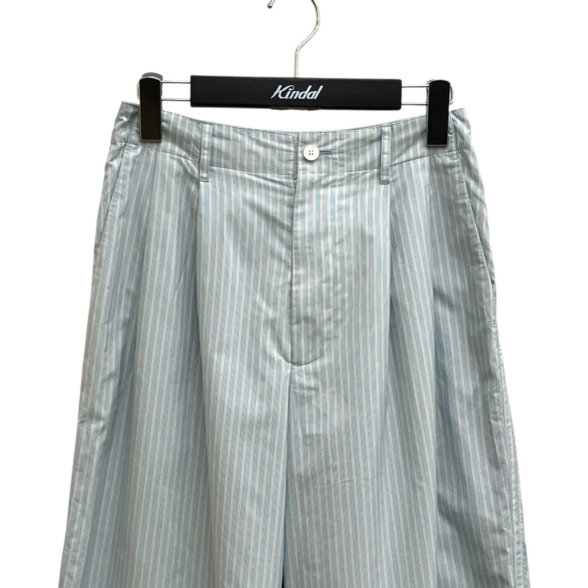 AURALEE FINX POLYESTER STRIPE PANTSパンツA23SP05PS 古着・中古-3枚目のアイテム画像