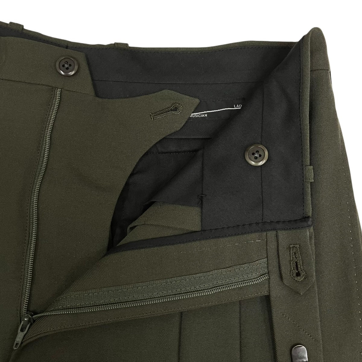 LAD MUSICIAN WOOL GABARDINE 3TUCK WIDEスラックス2119-552 古着・中古-5枚目のアイテム画像
