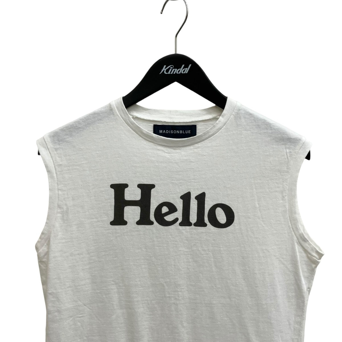 マディソンブルー　Tシャツ　ノースリーブ　HELLO NOSLEEVE TEE MADISON BLUE(マディソンブルー) HELLO NOSLEEVE TEEノースリーブ