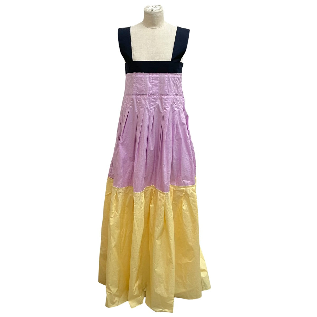 COLOR BLOCK LONG CAMISOLE DRESSノースリーブワンピースABCAA01LGZTC063