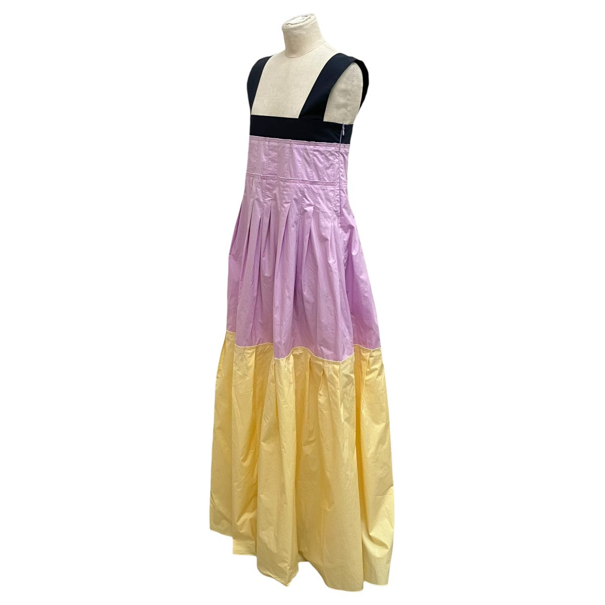 COLOR BLOCK LONG CAMISOLE DRESSノースリーブワンピースABCAA01LGZTC063